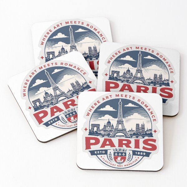 Item preview, Paris Where Art Meets Romance – Retro French City Badge designed and sold by Earth Celebration Designs.