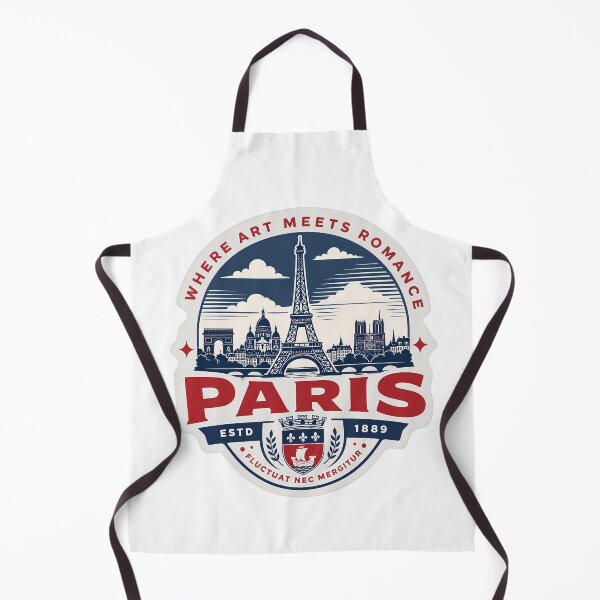 Artikelvorschau, Paris Where Art Meets Romance – Retro French City Badge entworfen und verkauft von Earth Celebration Designs.