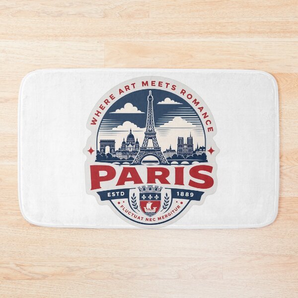 Item preview, Paris Where Art Meets Romance – Retro French City Badge designed and sold by Earth Celebration Designs.
