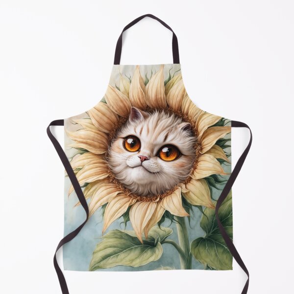 Item preview, Cute Sunflower Cat Face Art - Cat Portrait designed and sold by QQQueen.