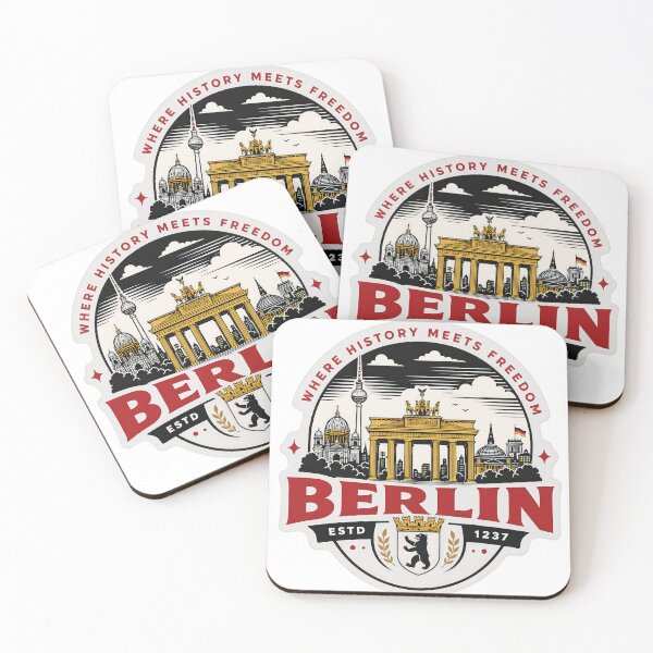 Item preview, Berlin Where History Meets Freedom – Retro German City Badge designed and sold by Earth Celebration Designs.