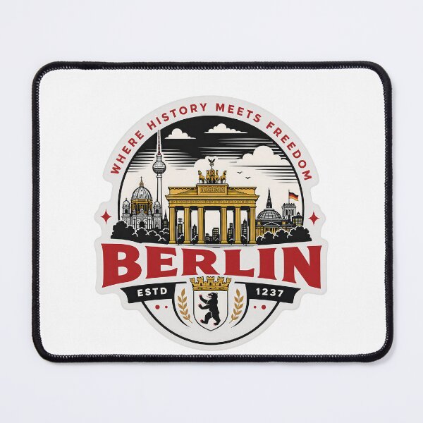 Item preview, Berlin Where History Meets Freedom – Retro German City Badge designed and sold by Earth Celebration Designs.