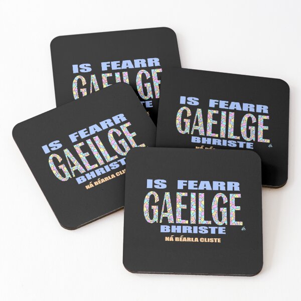 Item preview, Broken Irish Is Better Than Clever English: IS FEARR GAEILGE BHRISTE NÁ BÉARLA CLISTE Pastel Rainbow designed and sold by BrokenIrish.