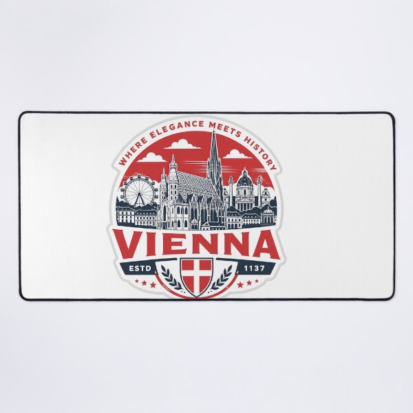Item preview, Vienna Where Elegance Meets History – Retro Austrian City Badge designed and sold by Earth Celebration Designs.