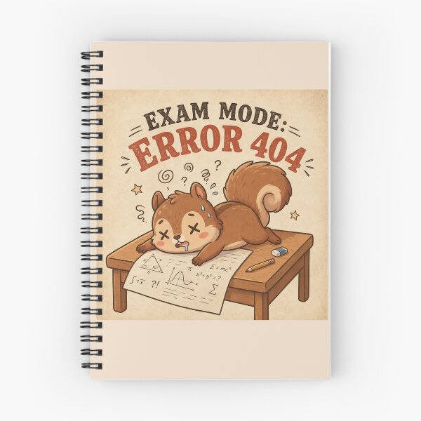 Item preview, Exam Mode: Error 404 Funny Stressed Squirrel Student Meme Vintage Study Cartoon designed and sold by HOUSE OF TIST.
