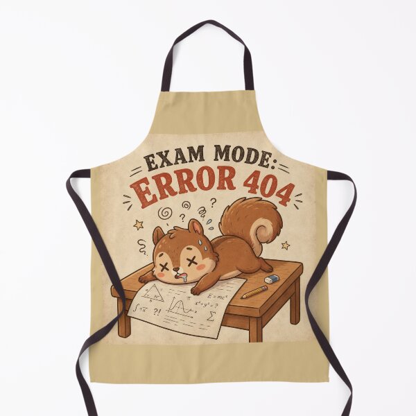 Item preview, Exam Mode: Error 404 Funny Stressed Squirrel Student Meme Vintage Study Cartoon designed and sold by HOUSE OF TIST.