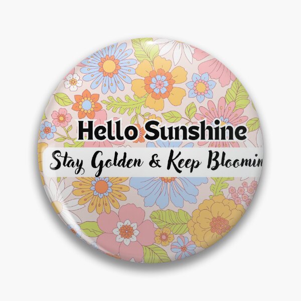Item preview, ​Hello Sunshine Stay Golden Floral Retro Design designed and sold by crystalar95.