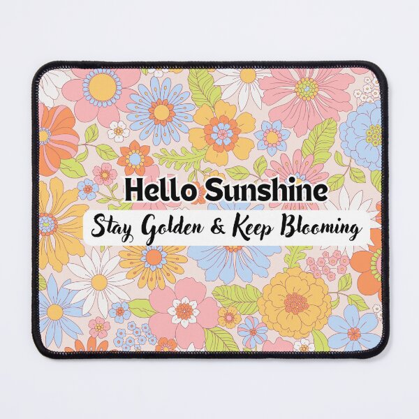 Item preview, Hello Sunshine Stay Golden Floral Retro Design designed and sold by crystalar95.