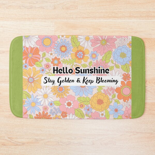 Item preview, ​Hello Sunshine Stay Golden Floral Retro Design designed and sold by crystalar95.