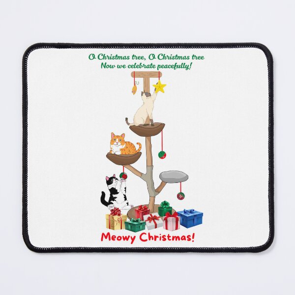 Item preview, Meowy Christmas Funny Christmas Cats with Christmas Tree designed and sold by MYCatStuff.