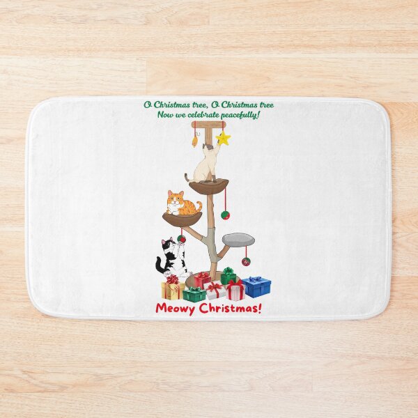 Item preview, Meowy Christmas Funny Christmas Cats with Christmas Tree designed and sold by MYCatStuff.