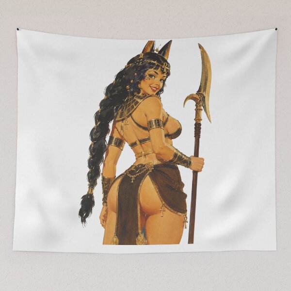 Item preview, Egyptian Warrior Pin Up | Ancient Egypt Vintage Fantasy Illustration designed and sold by Cosplayvintage.