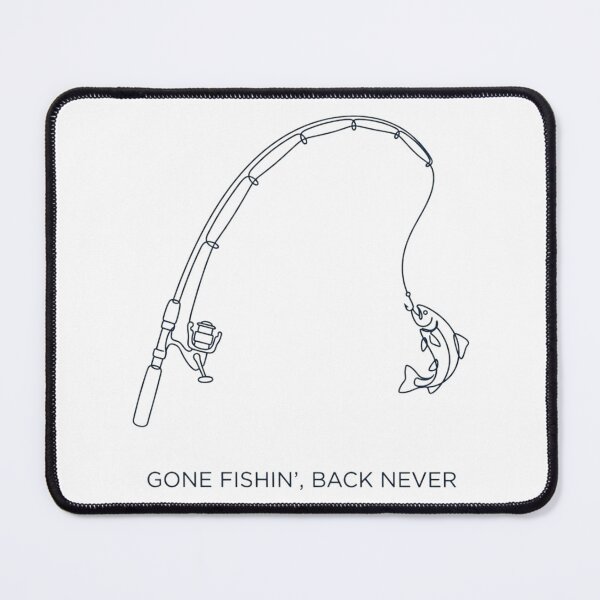 Item preview, Gone Fishin Back Never Retro Quote designed and sold by tushartanvir.