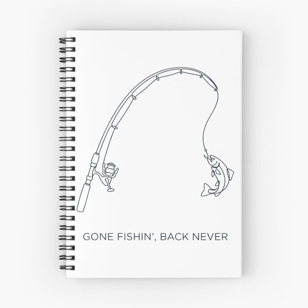 Item preview, Gone Fishin Back Never Retro Quote designed and sold by tushartanvir.