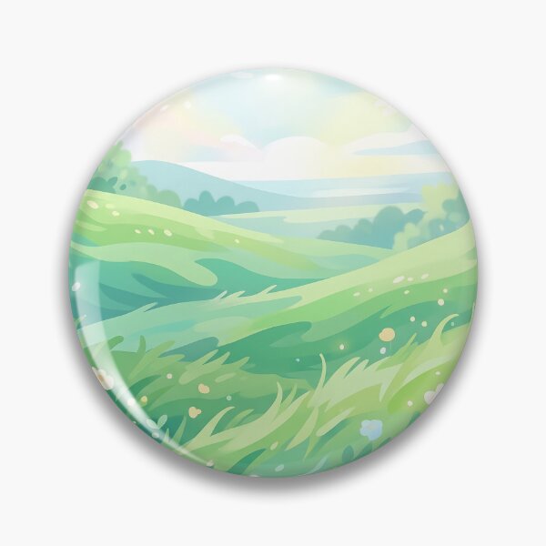 Item preview, Serene Green Meadow and Spring Flowers designed and sold by Neural Dream.