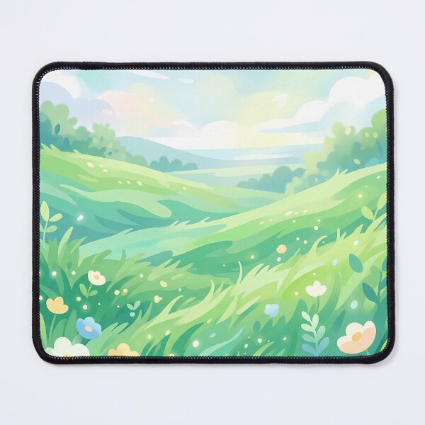 Item preview, Serene Green Meadow and Spring Flowers designed and sold by Neural Dream.