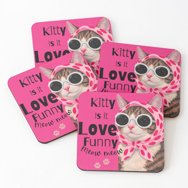 Item preview, Funny Retro Cat with Sunglasses & Pink Headscarf designed and sold by crystalar95.
