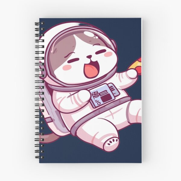 Item preview, Cute Astronaut Cat Eating Pizza designed and sold by ItzLacarth.