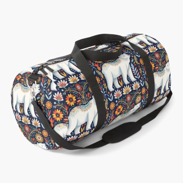 Item preview, Scandinavian Folk Art, Floral Polar Bear designed and sold by xiao xuans.