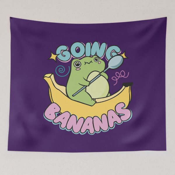 Item preview, Going Bananas Funny Banana Pun Retro Cartoon Design designed and sold by MerlinWear.
