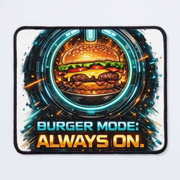 Item preview, Burger Mode Always On: Neon Tech Cyberpunk Gaming Lifestyle designed and sold by irfanshikh.