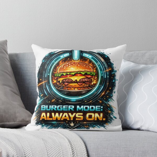 Item preview, Burger Mode Always On: Neon Tech Cyberpunk Gaming Lifestyle designed and sold by irfanshikh.