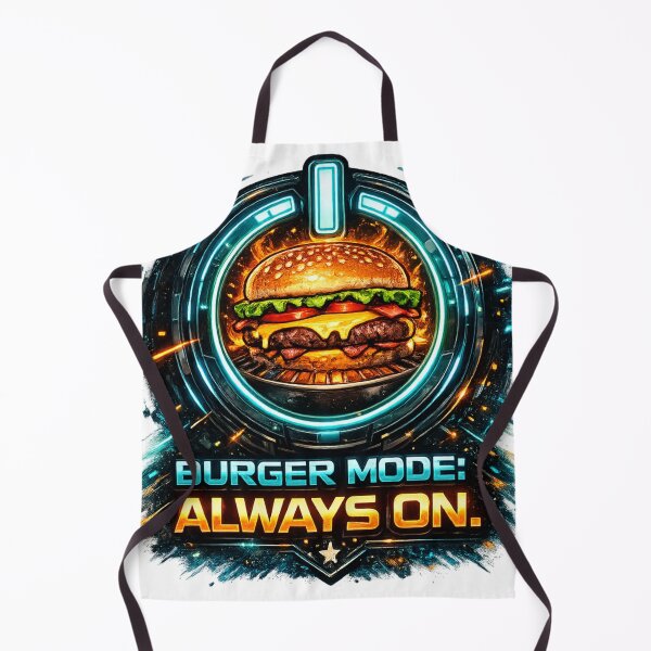 Item preview, Burger Mode Always On: Neon Tech Cyberpunk Gaming Lifestyle designed and sold by irfanshikh.