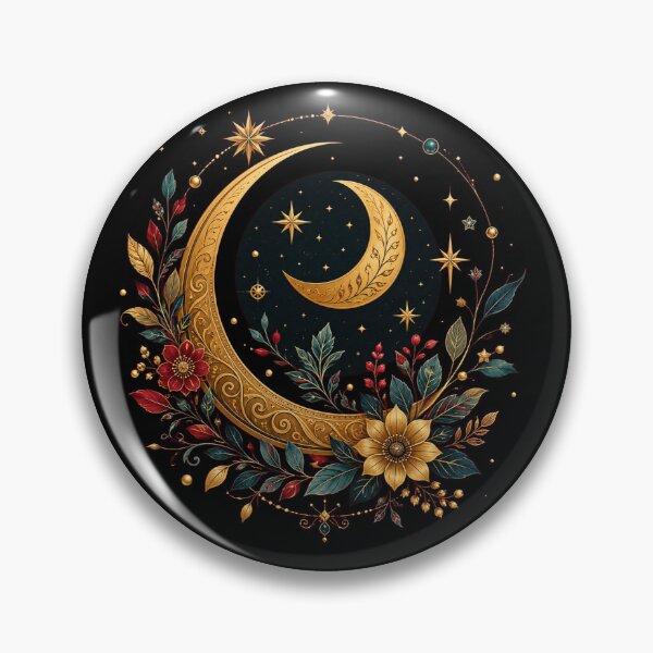 Item preview, Moon Floral, Crescent Moon, Celestial Boho designed and sold by Sprinkle12345.