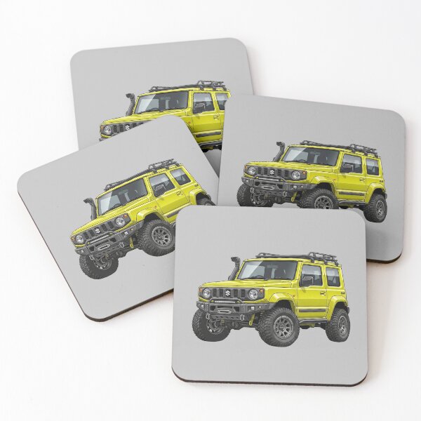 Item preview, Custom Suzuki Jimny JB74 Yellow Overland 4x4 Offroad SUV Illustration designed and sold by Motorline44.