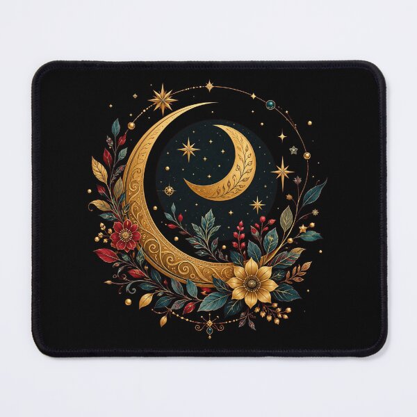 Item preview, Moon Floral, Crescent Moon, Celestial Boho designed and sold by Sprinkle12345.