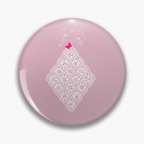 Item preview, Geometric Lace Diamond  Dusty Rose with Flowers and Butterfly designed and sold by Macramellennias.