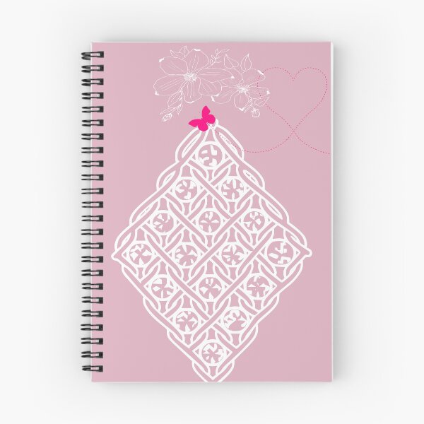 Item preview, Geometric Lace Diamond  Dusty Rose with Flowers and Butterfly designed and sold by Macramellennias.
