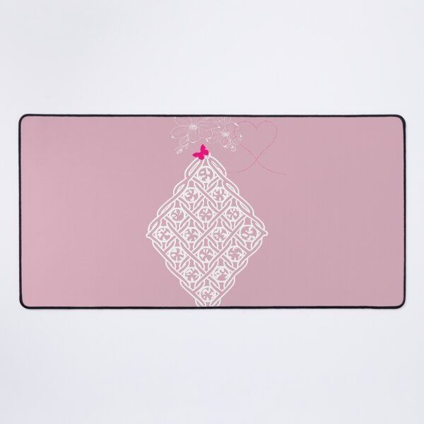 Item preview, Geometric Lace Diamond Dusty Rose with Flowers and Butterfly designed and sold by Macramellennias.
