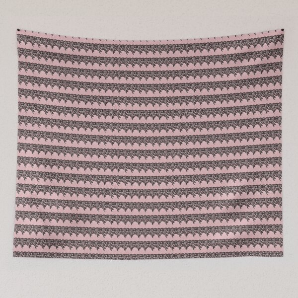 Item preview, Vintage Pink and Black Gothic Lace Pattern designed and sold by LouieVanille.