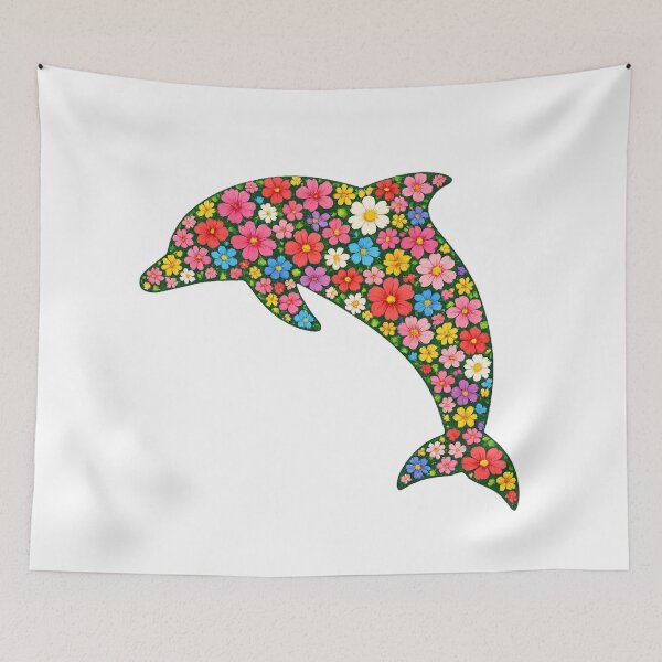 Item preview, Tropical Floral Dolphin designed and sold by OTSC.
