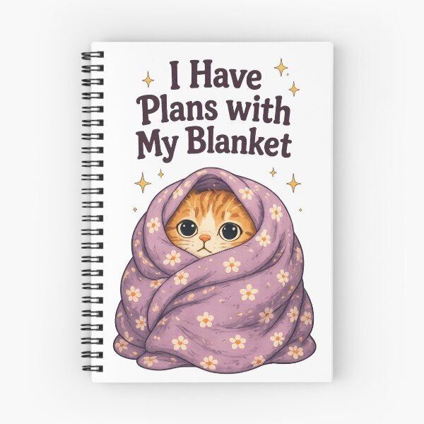 Item preview, I Have Plans with My Blanket | Cozy Cat designed and sold by Spark Cottage.