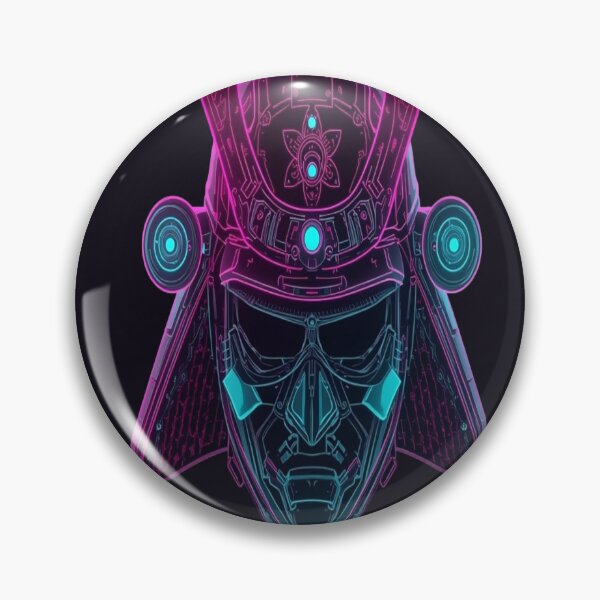Item preview, Cyberpunk Samurai Mask Neon Helmet designed and sold by ItzLacarth.