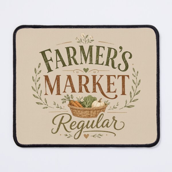 Artikelvorschau, Bauernmarkt-Standard | Typografie-Design für frische Produkte im Cottagecore-Stil entworfen und verkauft von TheStephanieRome.