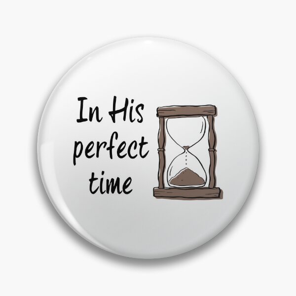 Item preview, His Perfect Time Hourglass Minimalist Faith Illustration designed and sold by NinaVerse.