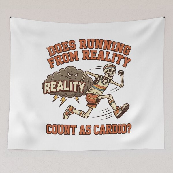 Item preview, Does running from reality count as cardio? designed and sold by tigrootiger.