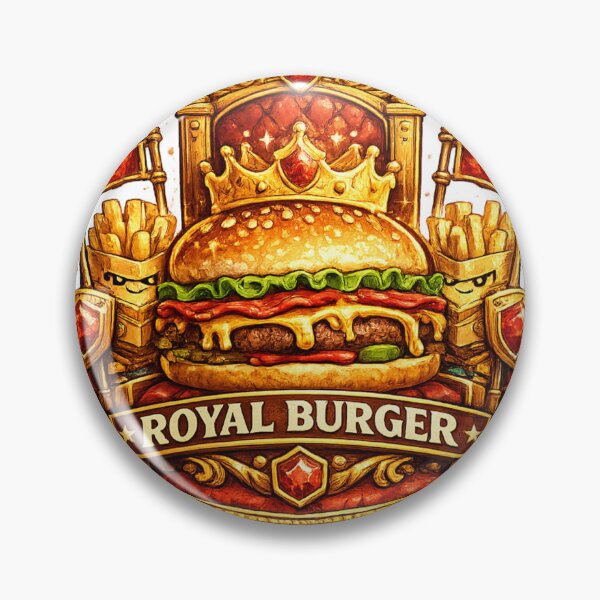 Item preview, Royal Burger: Throne Crown Royalty Luxury Feast Design designed and sold by irfanshikh.