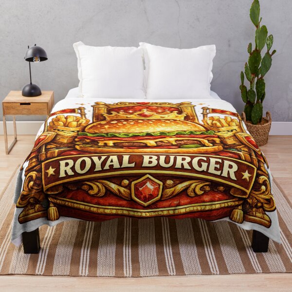 Item preview, Royal Burger: Throne Crown Royalty Luxury Feast Design designed and sold by irfanshikh.