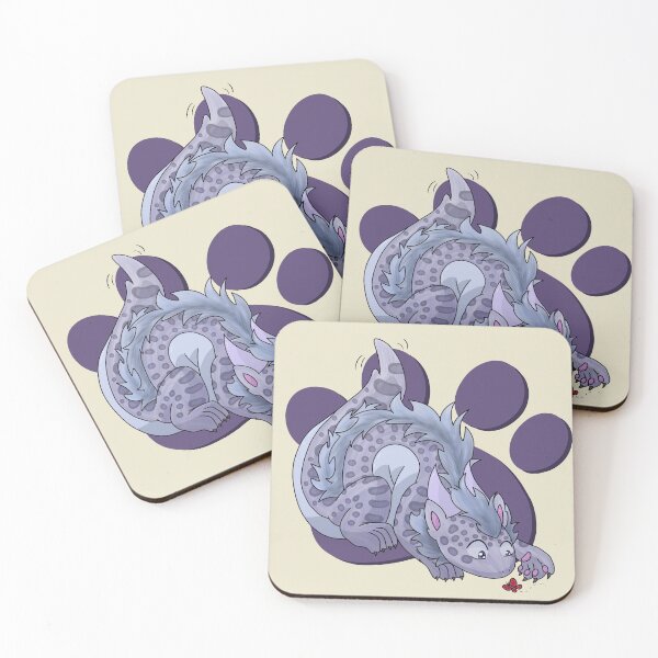 Item preview, Snow Leopard Dragon with Paw Print  designed and sold by The Indigo Dragon.