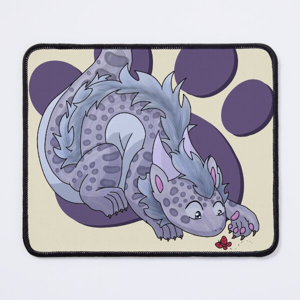 Item preview, Snow Leopard Dragon with Paw Print  designed and sold by The Indigo Dragon.