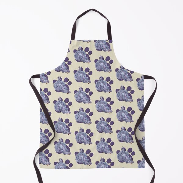 Item preview, Snow Leopard Dragon with Paw Print designed and sold by The Indigo Dragon.