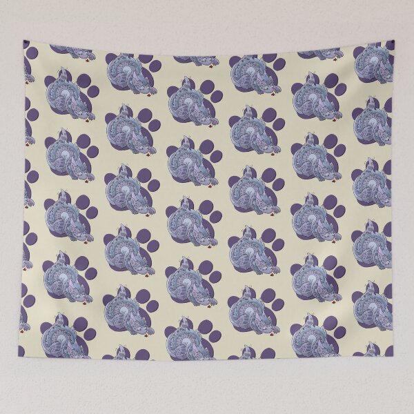 Item preview, Snow Leopard Dragon with Paw Print  designed and sold by The Indigo Dragon.