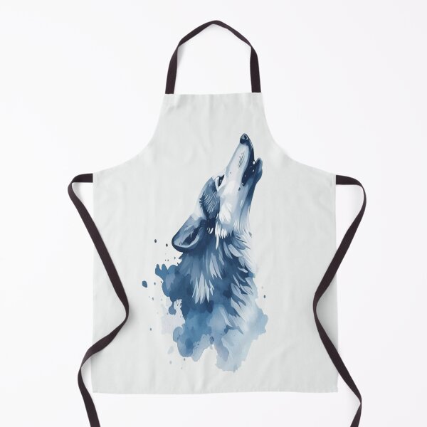 Item preview, Blue Watercolor Howling Wolf Ar designed and sold by ItzLacarth.