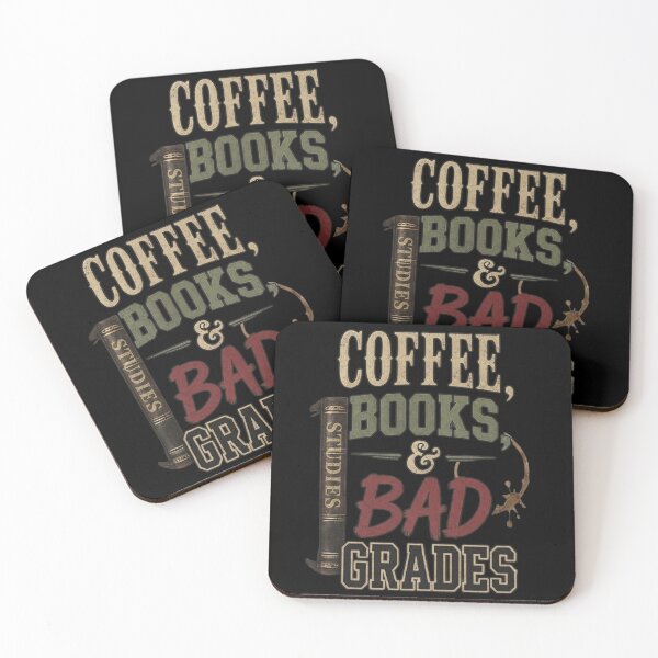 Item preview, Coffee Books and Bad Grades Funny Student Humor Design designed and sold by thoughtswear.
