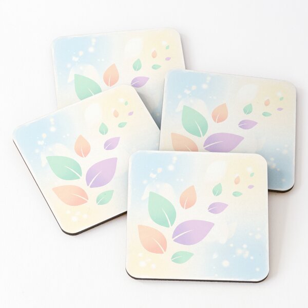 Item preview, Soft Pastel Abstract Floating Leaves designed and sold by Neural Dream.