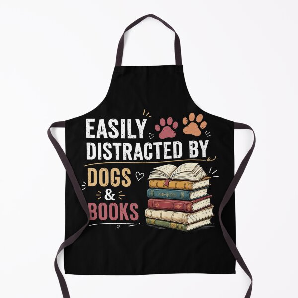 Item preview, Easily Distracted By Dogs And Books, Book Lover Gift, Funny Dog, Dog Lover, Dog Lover Gift, Reader, Dogs and Books designed and sold by Sprinkle12345.